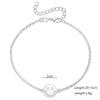 Street all-match 925 sterling Silver Pretty smiley Bracelets for Women classic Wedding Party Gifts student Jewelry