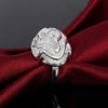 Street all-match 925 sterling Silver flower bangle rings Bracelet necklace stud earring for women Jewelry set Party gift