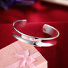 Street all-match jewelry 925 sterling Silver cuff bangle fine charms Bracelets for Women adjustable Wedding Party  Gifts