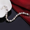 Street 8MM Frosted beads 925 sterling silver Bracelet for woman man Wedding party fine Gifts noble Jewelry