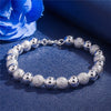 Street 8MM Frosted beads 925 sterling silver Bracelet for woman man Wedding party fine Gifts noble Jewelry