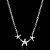 Street 925 Stamped Silver Beautiful three starfish Necklace For Women wedding accessories party Jewelry Christmas Gifts