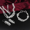 Street 925 Sterling Silver tassel Grape beads Bracelets necklaces earrings Jewelry set for women Party wedding Gifts