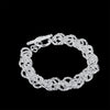 Street brands jewelry 925 sterling silver beautiful Shiny twisted circle chain Bracelet for woman Wedding party gifts