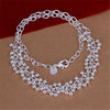 Street charms 925 sterling Silver Fringe line frosted beads Bracelets necklace Jewelry set for women Party Gifts