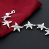Street trend 925 sterling Silver Pretty starfish Bracelets for Women Wedding Party Christmas Gifts brands fine Jewelry