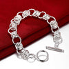 Street trend 925 sterling silver Creativity classic circle Bracelet for woman man Wedding party Gifts noble Jewelry