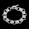 Street trend 925 sterling silver Creativity classic circle Bracelet for woman man Wedding party Gifts noble Jewelry