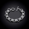 Street trend 925 sterling silver Creativity classic circle Bracelet for woman man Wedding party Gifts noble Jewelry
