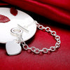Street trend romantic heart Pendant 925 sterling silver Bracelets for woman fine jewelry Wedding party Christmas gifts
