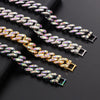 Strip Iced Out Paved Rhinestone Necklace Shine Jewelry CZ Bling Rapper Necklace for Men HipHop Choker Bar Nightclub Accessories