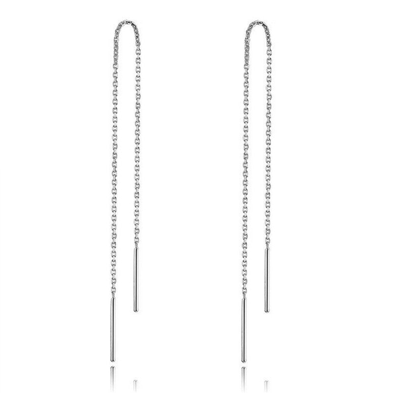 Stud Earrings For Women S925 sterling-silver-jewelry Classic Letter V Literature Girl's Earring Black Color Fine Jewelry