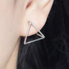Stud Earrings Triangles Simple Dimension Solid Geometry-Ear Jewelry 925 Pure White Fungus Nails for Fashion Girls Women