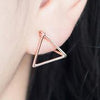 Stud Earrings Triangles Simple Dimension Solid Geometry-Ear Jewelry 925 Pure White Fungus Nails for Fashion Girls Women