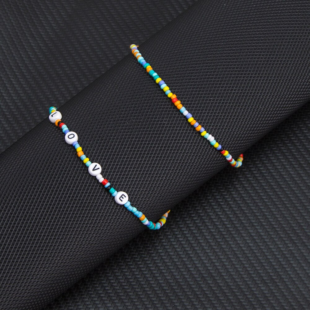 Stunning Trendy Hand-woven multicolor beaded necklace Women Choker Multiple Layers Pendant Necklaces Jewelry Gift