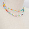 Stunning Trendy Hand-woven multicolor beaded necklace Women Choker Multiple Layers Pendant Necklaces Jewelry Gift