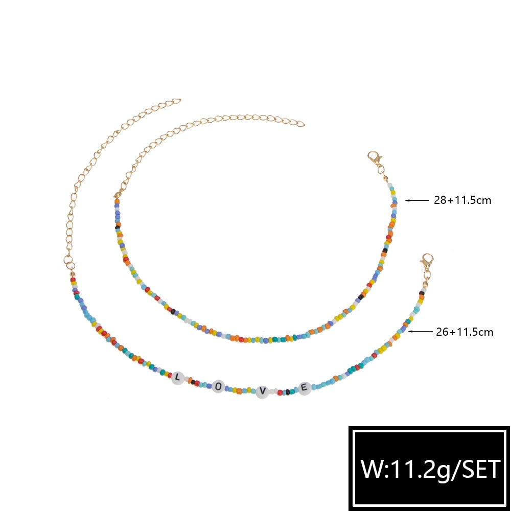 Stunning Trendy Hand-woven multicolor beaded necklace Women Choker Multiple Layers Pendant Necklaces Jewelry Gift