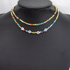 Stunning Trendy Hand-woven multicolor beaded necklace Women Choker Multiple Layers Pendant Necklaces Jewelry Gift