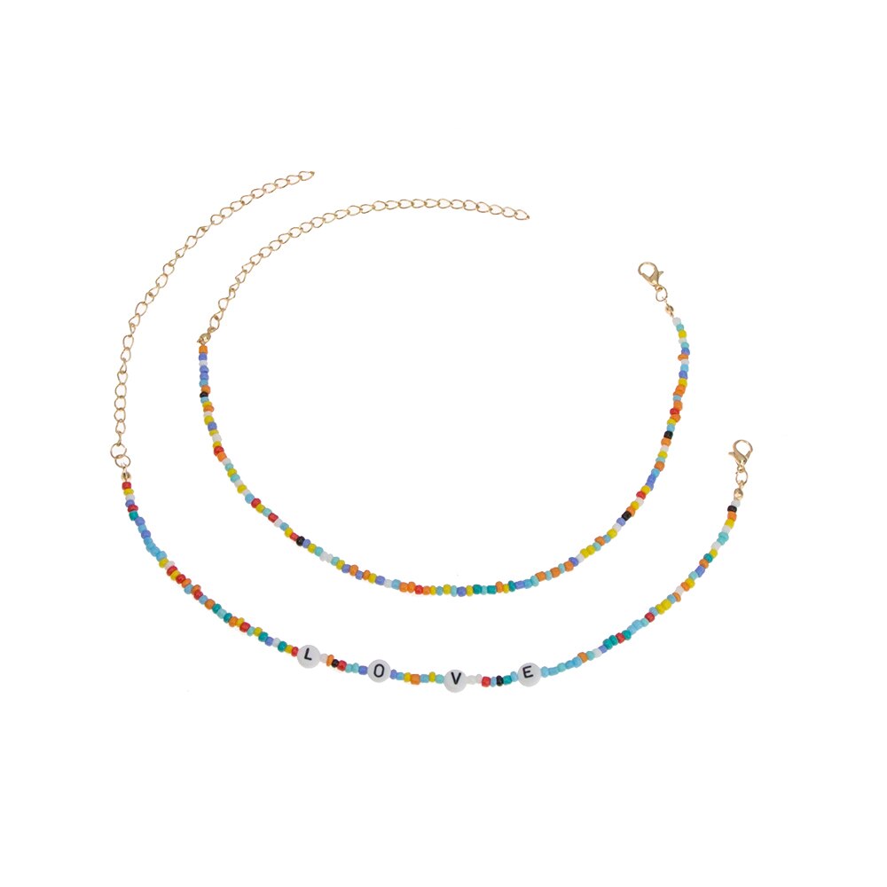 Stunning Trendy Hand-woven multicolor beaded necklace Women Choker Multiple Layers Pendant Necklaces Jewelry Gift