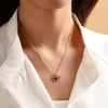 Summe Chic Gold Rhinestone  Evil Eye Pendant Necklaces For Women Bohemian Charm Round Coin Collar Necklace Turkish Jewelry