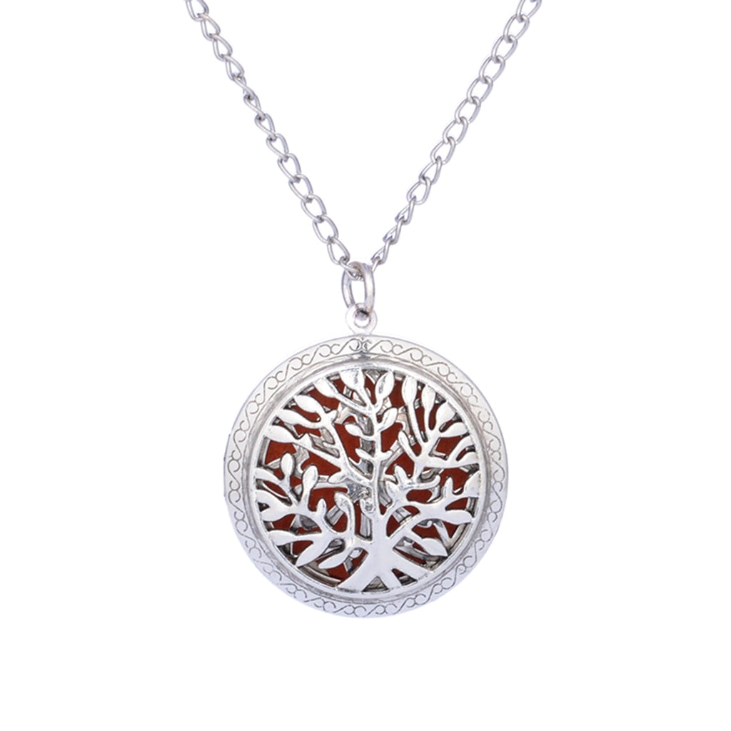 Summer Aroma Diffuser Necklace Open Vintage Silver Lockets Pendant Perfume Essential Oil Aromatherapy Locket Necklace With Pads