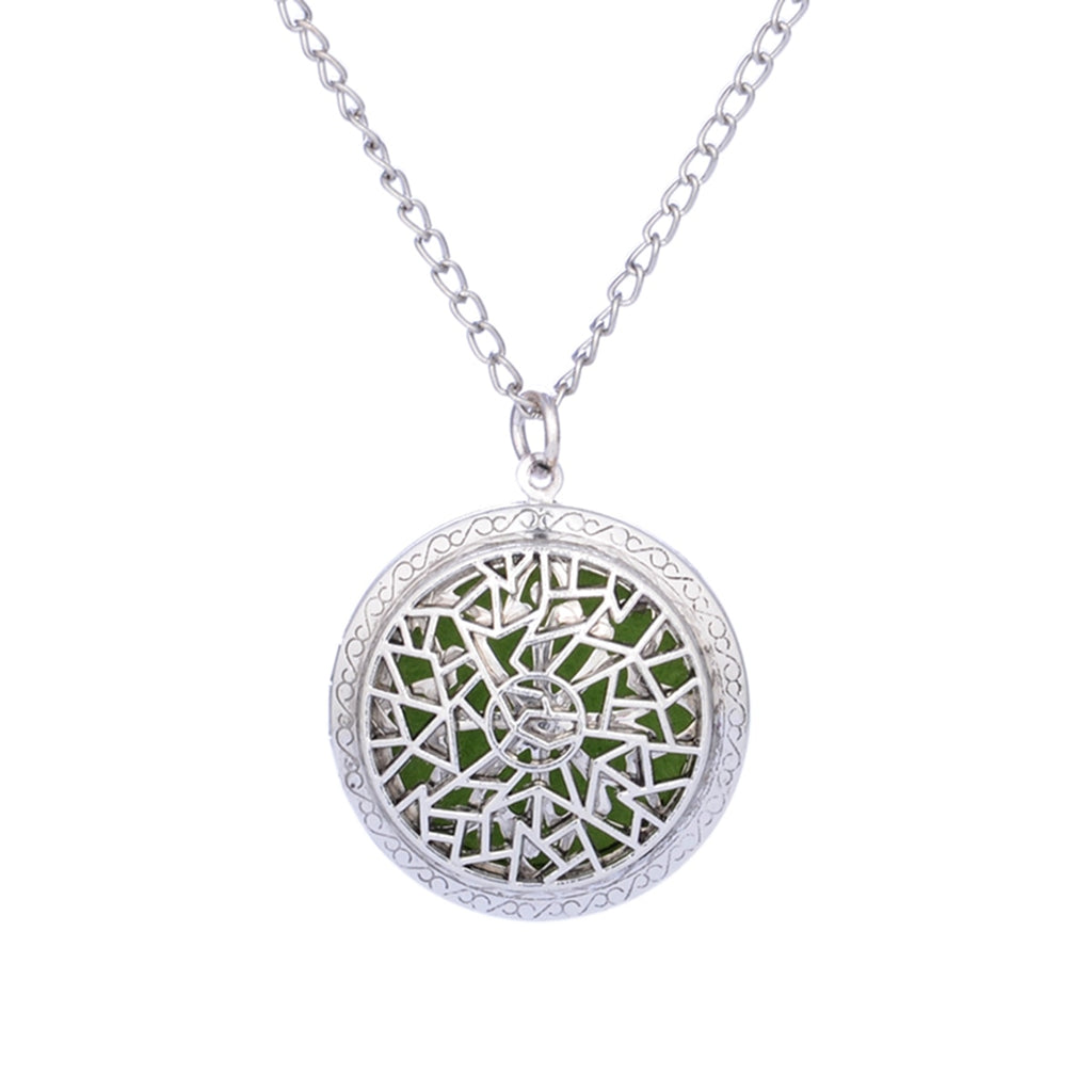 Summer Aroma Diffuser Necklace Open Vintage Silver Lockets Pendant Perfume Essential Oil Aromatherapy Locket Necklace With Pads