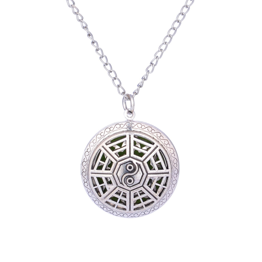 Summer Aroma Diffuser Necklace Open Vintage Silver Lockets Pendant Perfume Essential Oil Aromatherapy Locket Necklace With Pads