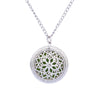Summer Aroma Diffuser Necklace Open Vintage Silver Lockets Pendant Perfume Essential Oil Aromatherapy Locket Necklace With Pads