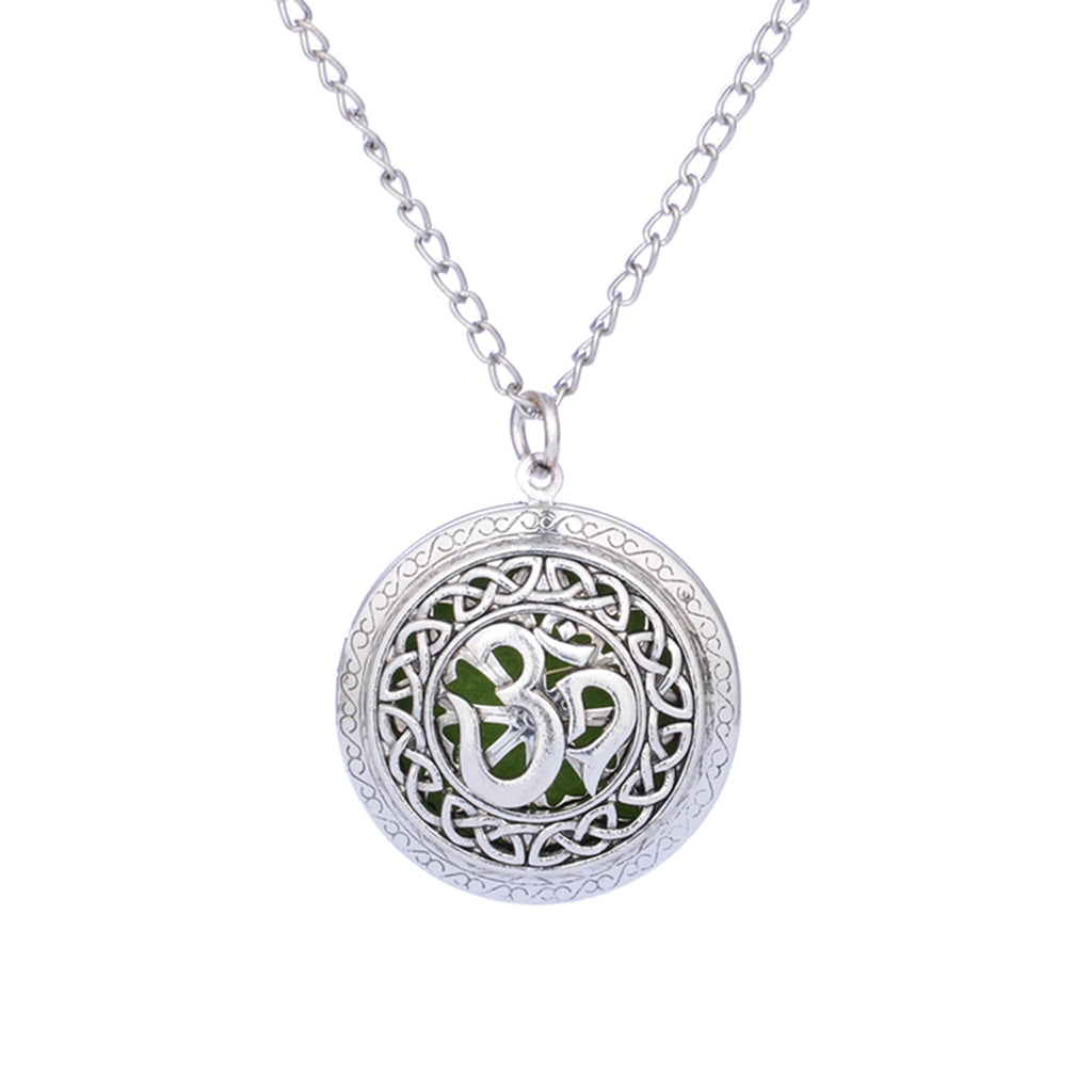 Summer Aroma Diffuser Necklace Open Vintage Silver Lockets Pendant Perfume Essential Oil Aromatherapy Locket Necklace With Pads