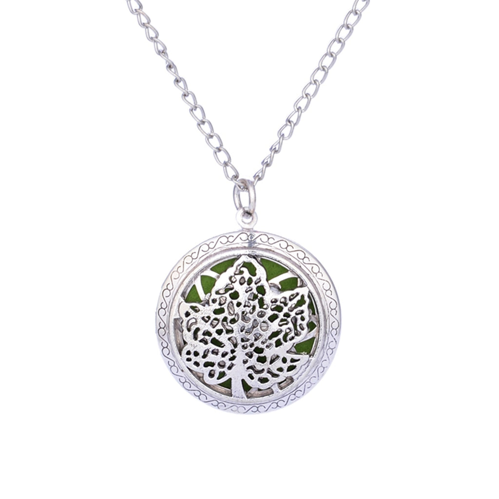 Summer Aroma Diffuser Necklace Open Vintage Silver Lockets Pendant Perfume Essential Oil Aromatherapy Locket Necklace With Pads