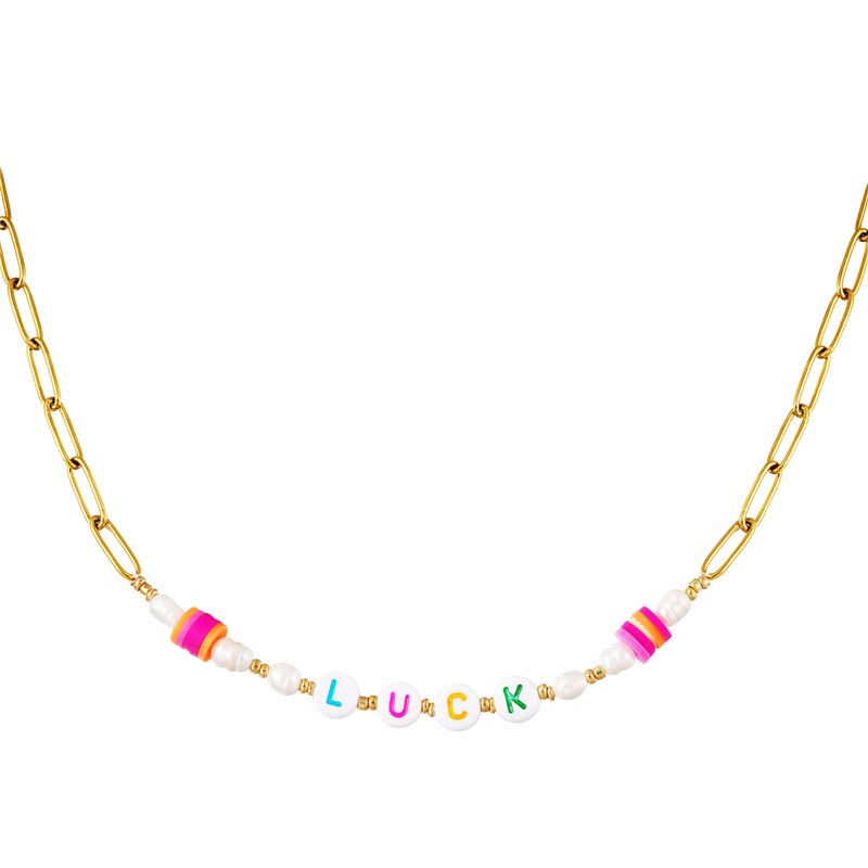 Summer Beach Pearl Handmade Chain Necklace For Lovers' Couples Valentine's Day Gift Colorful Letter Choker Necklaces Jewerly