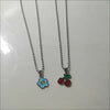 Summer Cute Round Bead Chain Cartoon Bowknot Butterfly Pendant Necklace for Women Aesthetic Jewelry