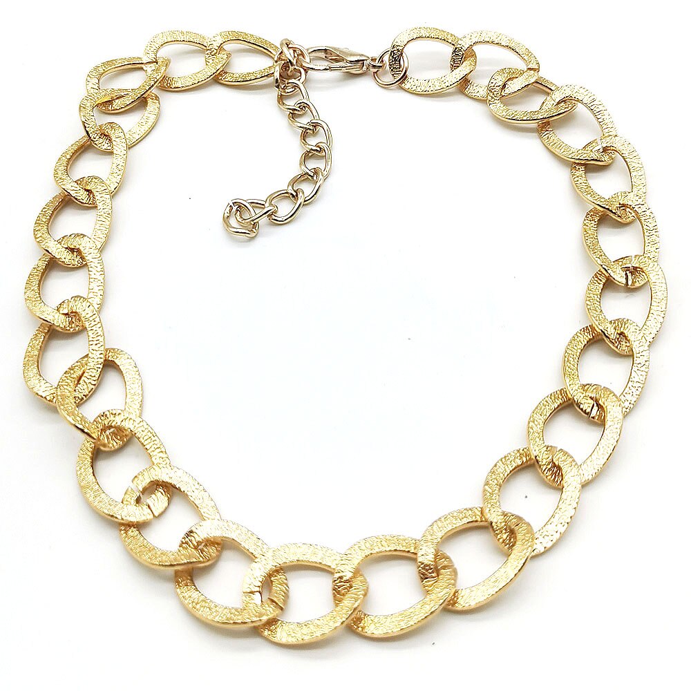 Summer Necklace For Women Vintage Aluminun Chain Choker on Neck Bijoux цепи Jewelry Gift to Girl Friend