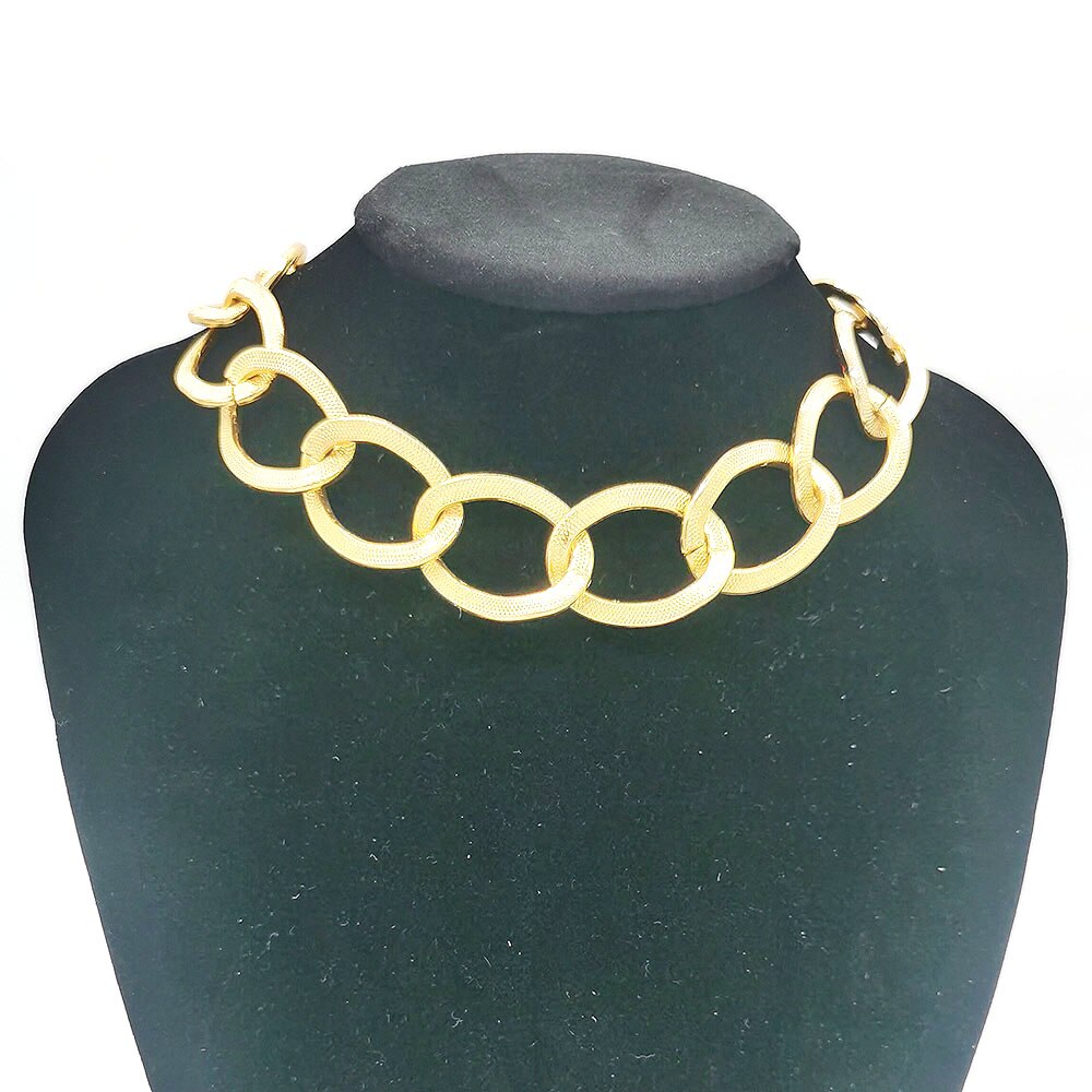 Summer Necklace For Women Vintage Aluminun Chain Choker on Neck Bijoux цепи Jewelry Gift to Girl Friend