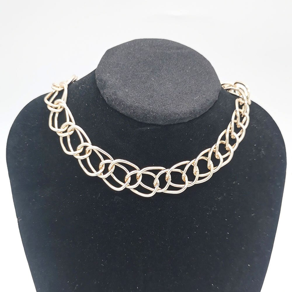 Summer Necklace For Women Vintage Aluminun Chain Choker on Neck Bijoux цепи Jewelry Gift to Girl Friend