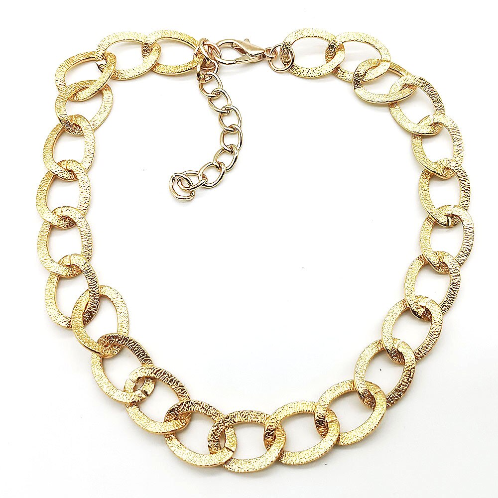 Summer Necklace For Women Vintage Aluminun Chain Choker on Neck Bijoux цепи Jewelry Gift to Girl Friend