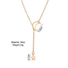 Summer Long Chain Star Pendant Charm Necklace For Women Gold Color Hollow Choker Necklaces  Jewelry