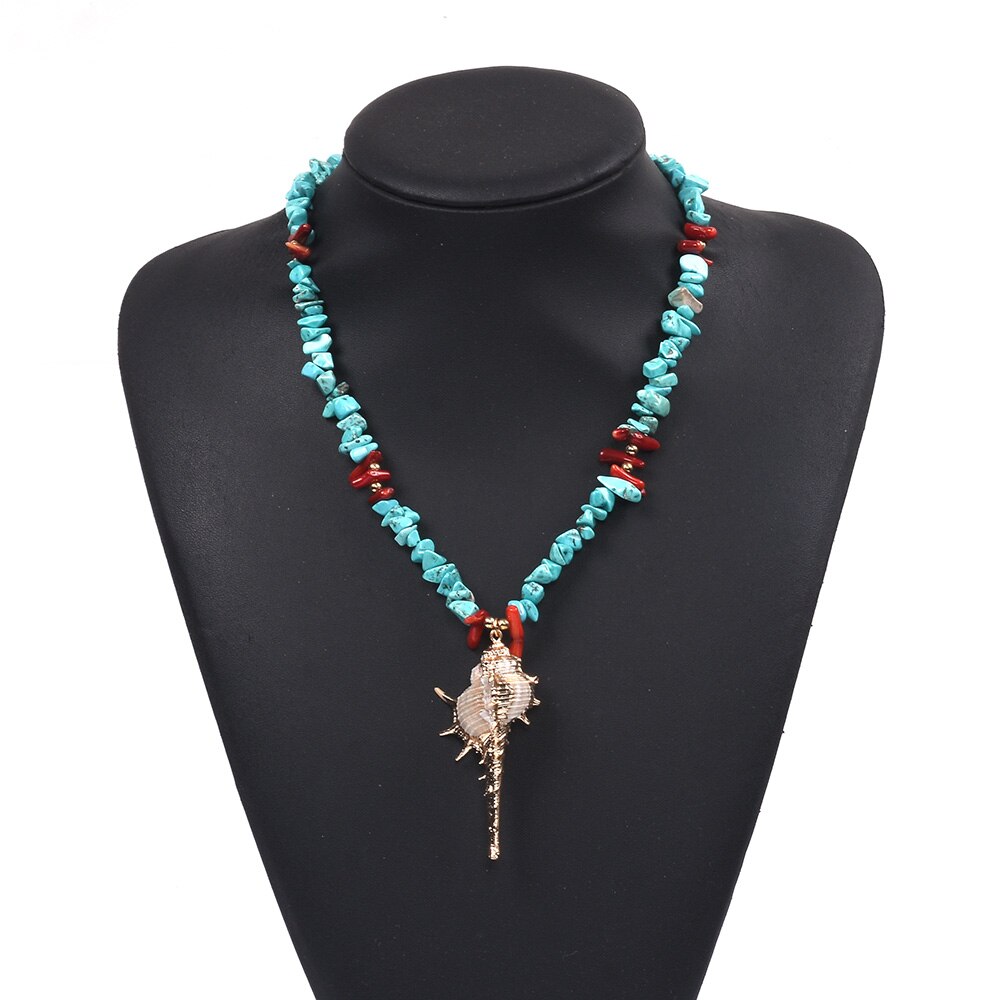 Summer Natural Conch Necklace Bohemia Statement Mix Macadam Choker Collar Concha Necklaces Beach Sea Jewelry For Women Gifts