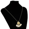 Summer Natural Sea Shell Bib Long Pendant Necklace Bead Gold Link Chain Statement Necklace Bohemia Ethnic Beach Jewelry