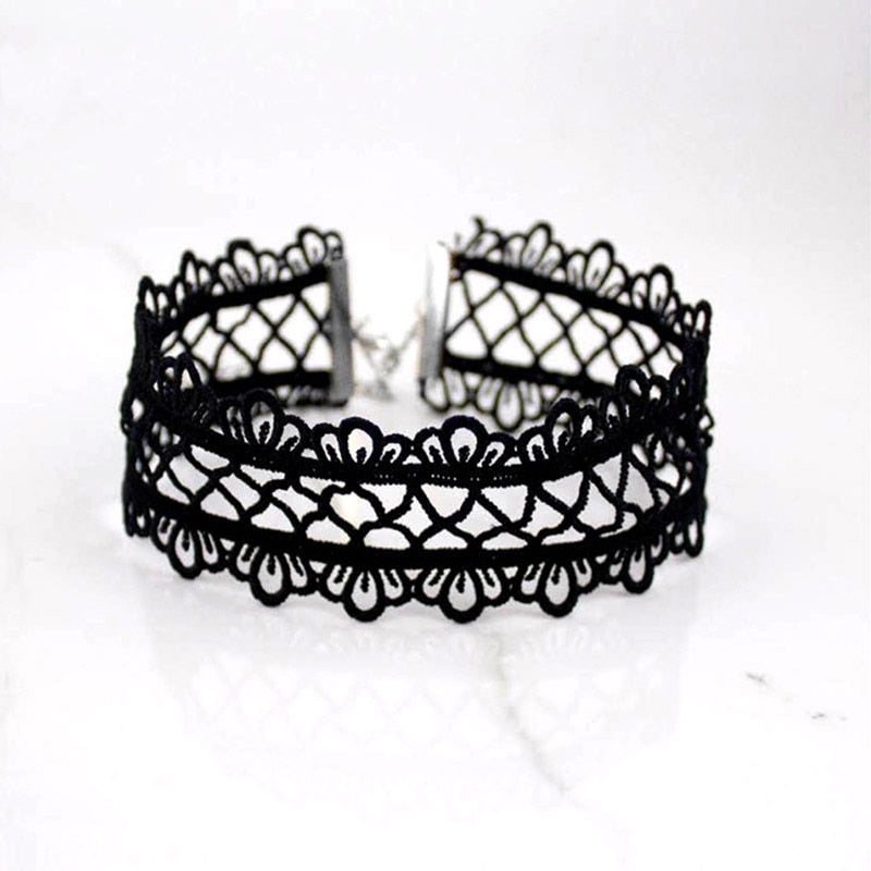 Summer Jewelry Accessories Sexy Hollow Out Lace Black Choker Necklace For Couple Lovers' N174