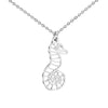 Summer Ocean Series Scallop Shell Conch Hippocampus Starfish Coconut Tree Pendent For Women Girl Dainty Chain Necklaces Jewelry