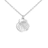 Summer Ocean Series Scallop Shell Conch Hippocampus Starfish Coconut Tree Pendent For Women Girl Dainty Chain Necklaces Jewelry