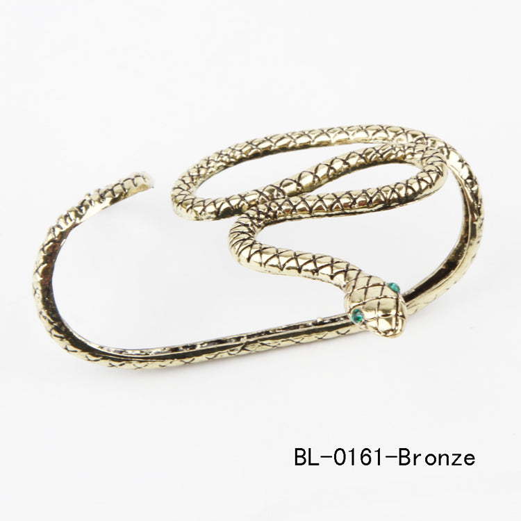 Summer Style Punk Snake Crystal Hand Palm Bracelet Bangle Cuff Ring Fine Jewelry Fancy Dress Goth Drop Shipping BL-0161