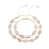 Summer White Shell Choker Necklace for Women Seashell Bracelets Rope Chain Shell Necklace Beach Women Girls Bohemian Jewelry