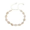 Summer White Shell Choker Necklace for Women Seashell Bracelets Rope Chain Shell Necklace Beach Women Girls Bohemian Jewelry