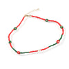 Summer&amp;Winter Bohemian Daisy Glass Seed Bead Necklace Women Girl 2022 Flower Red Green Christmas Boho Jewelry Gift