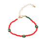 Summer&amp;Winter Bohemian Daisy Glass Seed Bead Necklace Women Girl 2022 Flower Red Green Christmas Boho Jewelry Gift