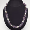Summer Women Jewelry Pearl Stainless Steel Bead Crystal Necklace  attend banquet with beaded stone necklace