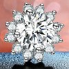 Sunflower 1CT Moissanite Stud Earring Fine Jewelry Genuine Charles Colvard VS G 3EX Gems Pure 18K White Gold Earing For Women