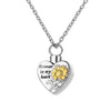 Sunflower Forever in My Heart Necklaces For Women Silver Color Long Chain Sun Flower Female Pendant Necklace Memory Jewelry
